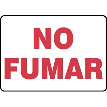 Accuform Safety Sign NO SMOKING 7 in x 10 in PLASTIC SHMSMK575VP